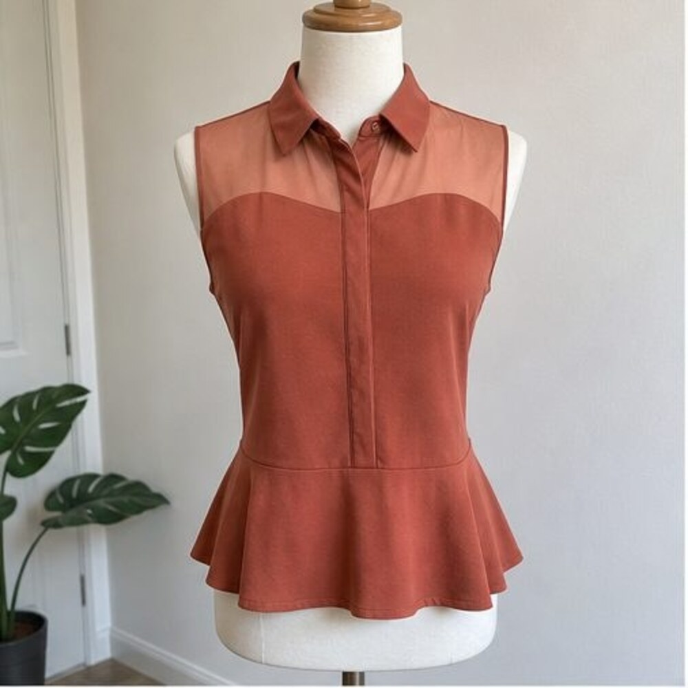 Rust Button Blouse